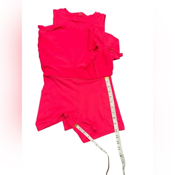 FREE PEOPLE FP MOVEMENT EASY DOES IT DRESS Waistband Malibu Pink Open Back Small - Picture 12 of 16